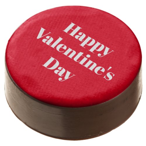 Happy Valentines day red white cute Chocolate Covered Oreo