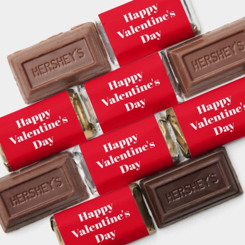 Happy Valentines Day red white cute modern Hersheys Miniatures