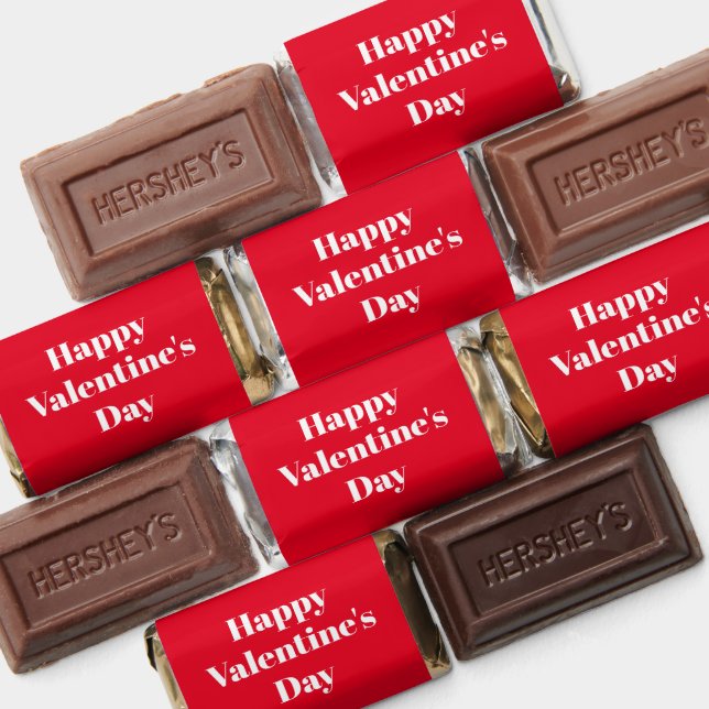 Happy Valentine's Day red white cute modern Hershey's Miniatures (Assorted)