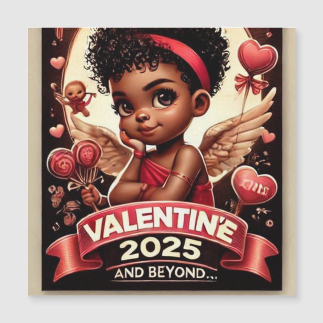 Happy Valentines Day RedOne Magnetic Card (Front)