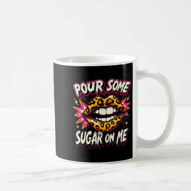 Happy Valentine's Day Retro Leopard Lips Ur Some S Coffee Mug (Right)