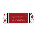 Happy Valentine's Day Return Address Labels Red