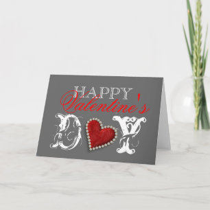 "Happy Valentine's day" romantic heart love Holiday Card