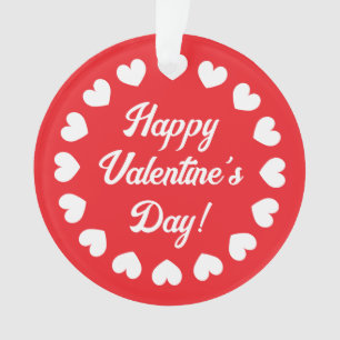 Happy Valentine's Day romantic love heart ornament