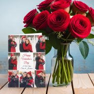 Happy Valentine's Day Romantic Love Photo Collage Card