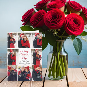 Happy Valentine's Day Romantic Love Photo Collage Card