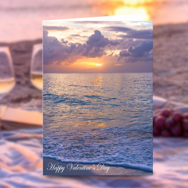 Happy Valentine's Day Romantic Sunset Card (Creator Uploaded)