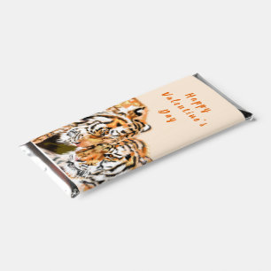 Happy Valentine's Day - Romantic Tigers Hug - Love Hershey Bar Favors