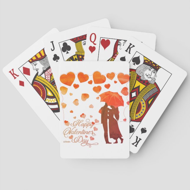 HAPPY VALENTINE'S DAY romantic valentines day      Poker Cards (Back)
