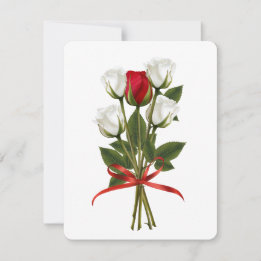 Happy Valentines Day Rose Holiday Card
