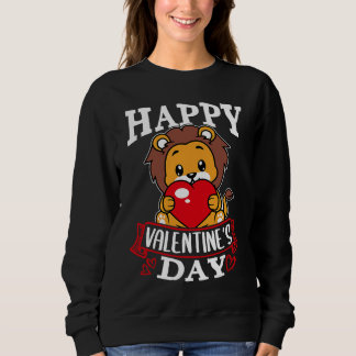 Happy Valentine's Day Roses Date Night Flowers Lov Sweatshirt