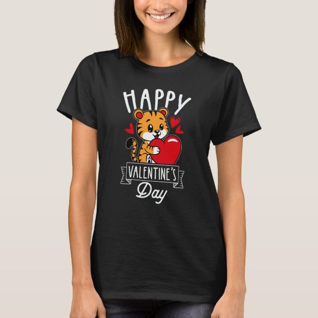 Happy Valentine's Day Roses Date Night Flowers Lov T-Shirt (Front)