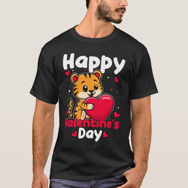 Happy Valentine's Day Roses Date Night Flowers Lov T-Shirt (Front)