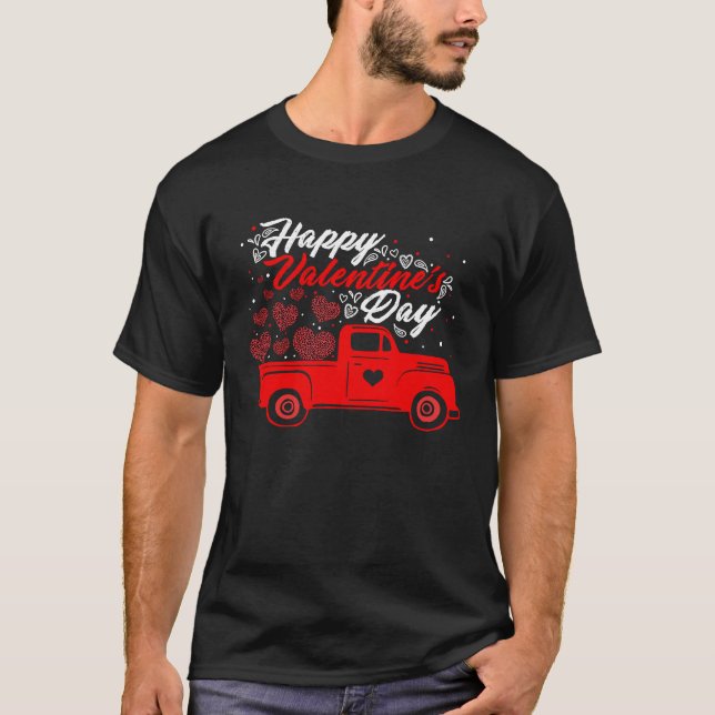 Happy Valentine's Day Roses Date Night Flowers Lov T-Shirt (Front)