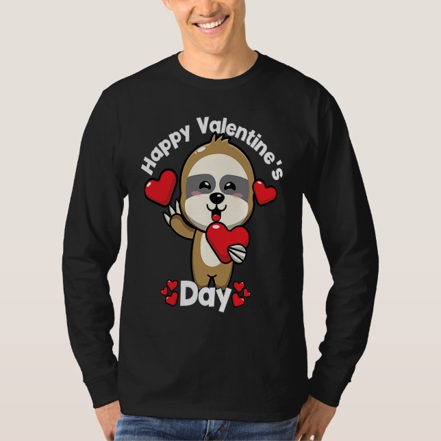 Happy Valentine's Day Roses Date Night Flowers Lov T-Shirt (Front)