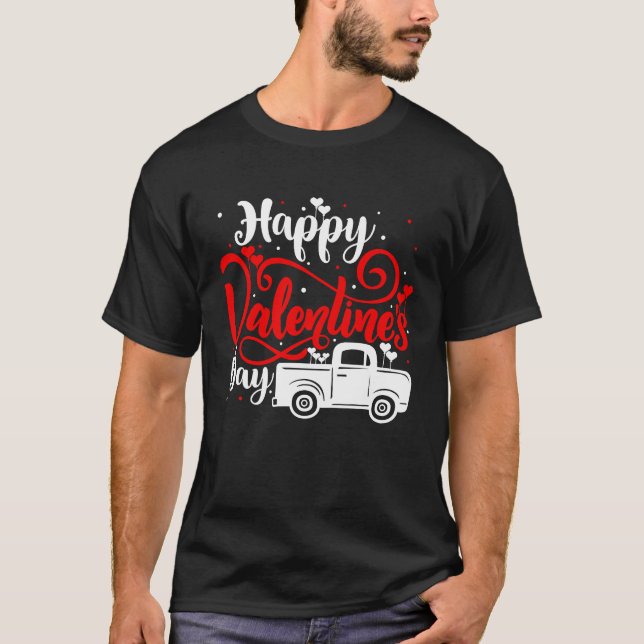Happy Valentine's Day Roses Date Night Flowers Lov T-Shirt (Front)