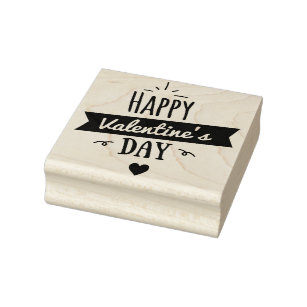 Happy Valentines Day Rubber Stamp