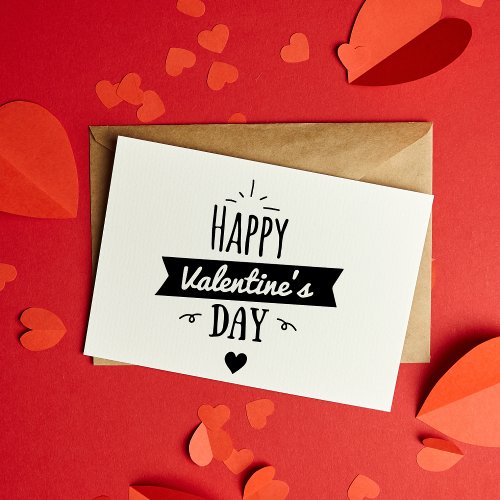 Happy Valentines Day Rubber Stamp