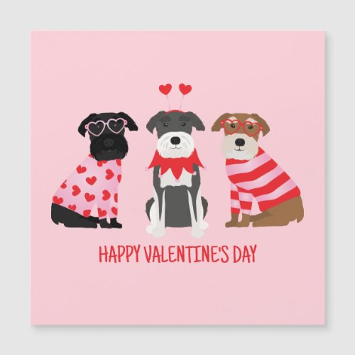 Happy Valentines Day Schnauzer Dogs