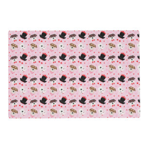 Happy Valentines Day Schnauzer Dogs Placemat