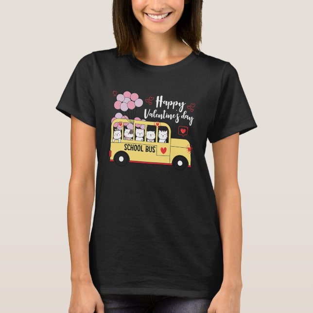 Happy Valentine's Day School Bus Driving Specalist T-Shirt (Front)