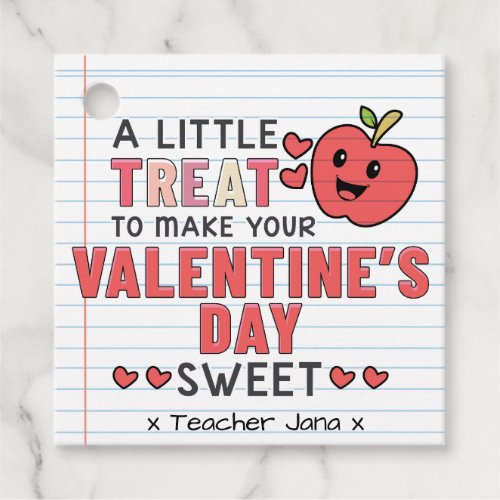 Happy Valentines Day School Sweet Treat Favor Tags