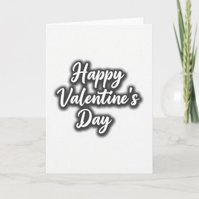 Happy Valentines Day Shadow Card (Front)