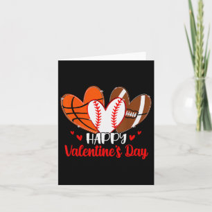 Happy Valentines Day Shirt Boys Basketball Basebal Card