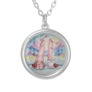 Happy Valentine's Day  Silver Plated Necklace