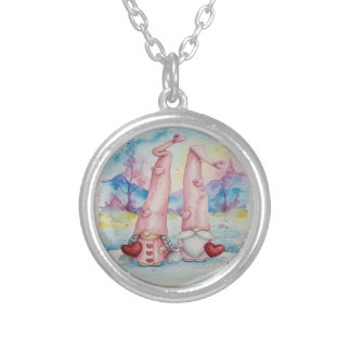 Happy Valentine's Day  Silver Plated Necklace