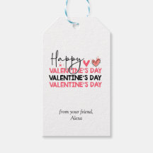 Happy Valentine's Day, Simple gift tag, Love