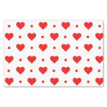 Happy Valentine&#39;s Day Simple Red Hearts Pattern Tissue Paper at Zazzle