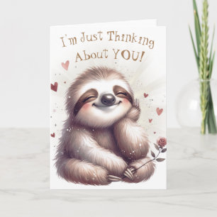 Happy Valentine's Day Sloth Card