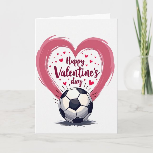Happy Valentines Day Soccer Card (Front)