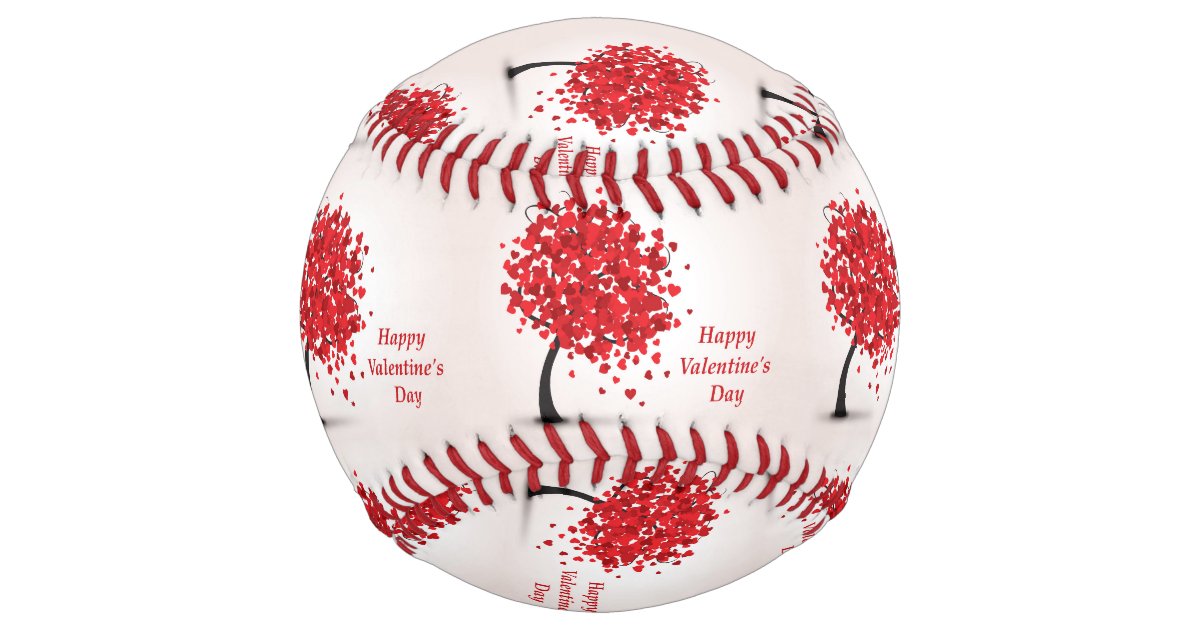 Happy Valentine's Day Softball Zazzle