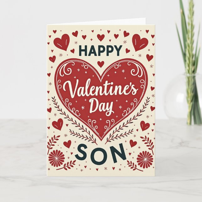 Happy Valentines Day Son Card (Front)