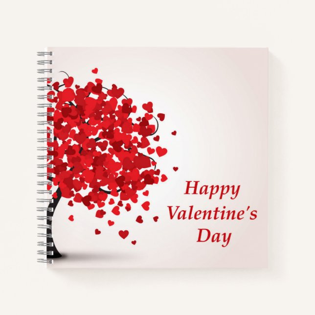 Happy Valentine's Day Spiral Notebook (Front)