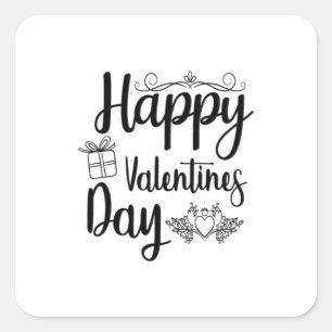 Happy Valentine's Day Square Sticker