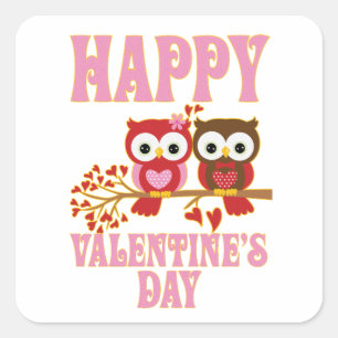 Happy Valentine's Day Square Sticker
