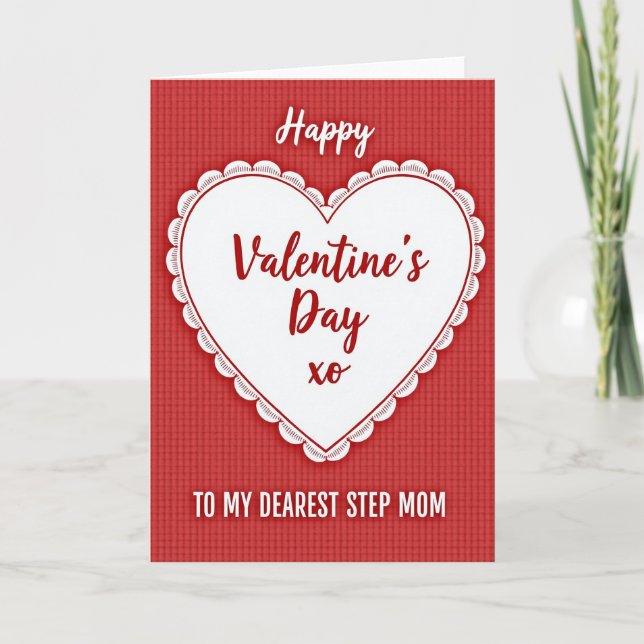 Happy Valentines Day Step Mom Love Card (Front)