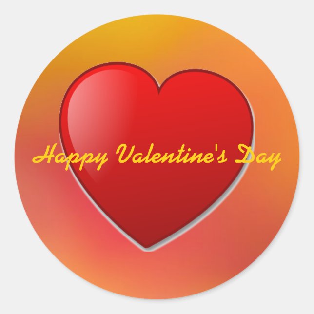 Happy Valentine's Day Sticker (Front)