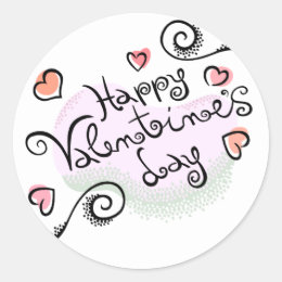 Happy Valentines Day Stickers | Zazzle