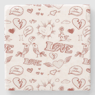 Happy Valentine's Day Stone Coaster