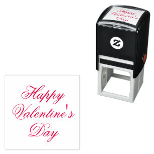 Happy Valentines Day Stylish Text Self-inking Stamp