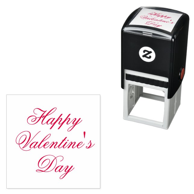 Happy Valentines Day Stylish Text Self-inking Stamp (In Situ)