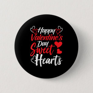Happy Valentine's Day Sweet Hearts Couples Valenti Button