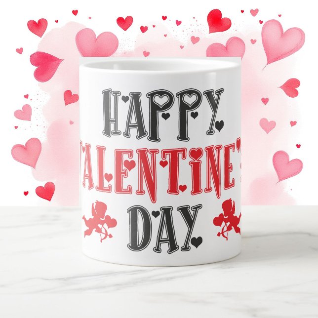 Happy Valentine's Day Sweet Memories of First Love Giant Coffee Mug (Creator Uploaded)