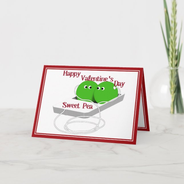 Happy Valentine's Day, Sweet Pea Holiday Card (Front)