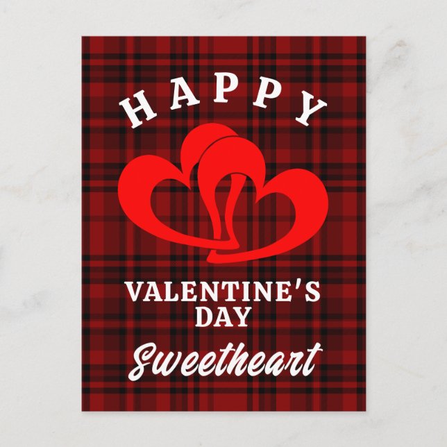HAPPY VALENTINE'S DAY SWEETHEART POSTCARD (Front)