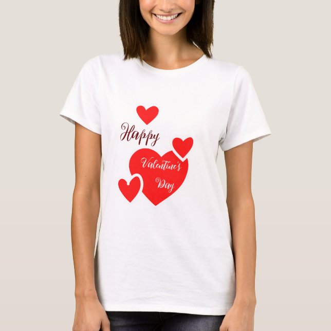   Happy  Valentine's  Day  T-Shirt (Front)
